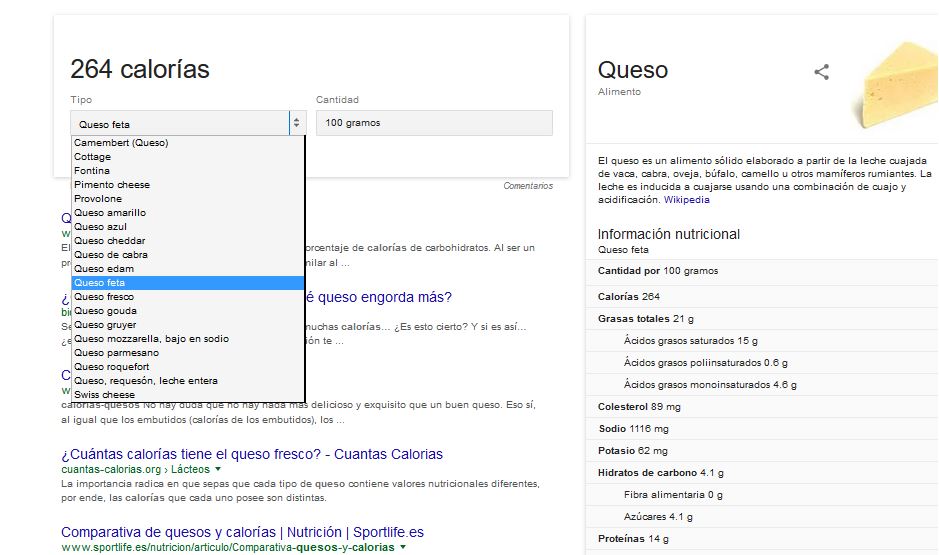valor-calórico-google